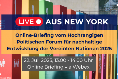 Banner zur Onlineveranstaltung "Live aus New York"
