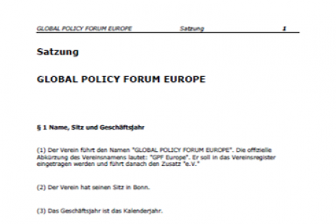 Cover Satzung GPF Europe